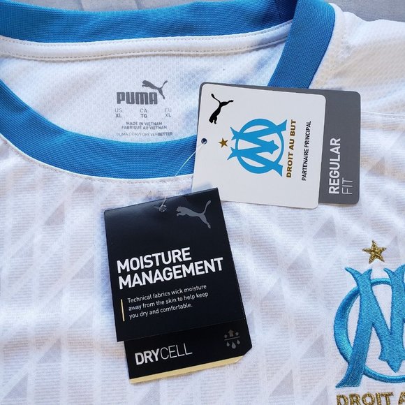Olympique De Marseille Puma 20-21 Men's Size XL Home Kit Football Soccer Jersey - Picture 6 of 9